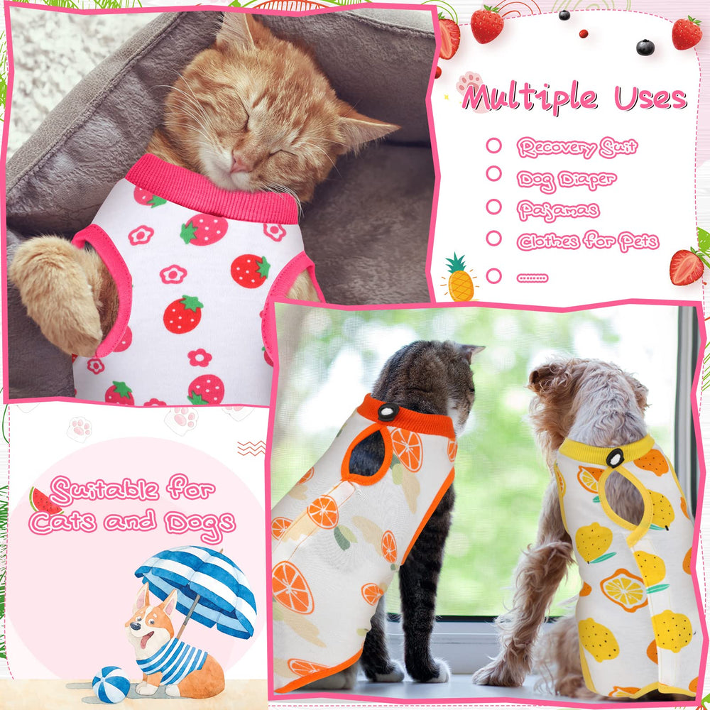 Nuanchu cat recovery suit three-piece set shown together.