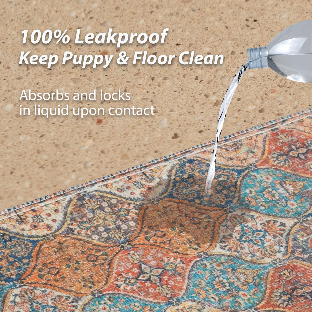 nunubaby washable dog pee pad close-up showing its absorbent surface.