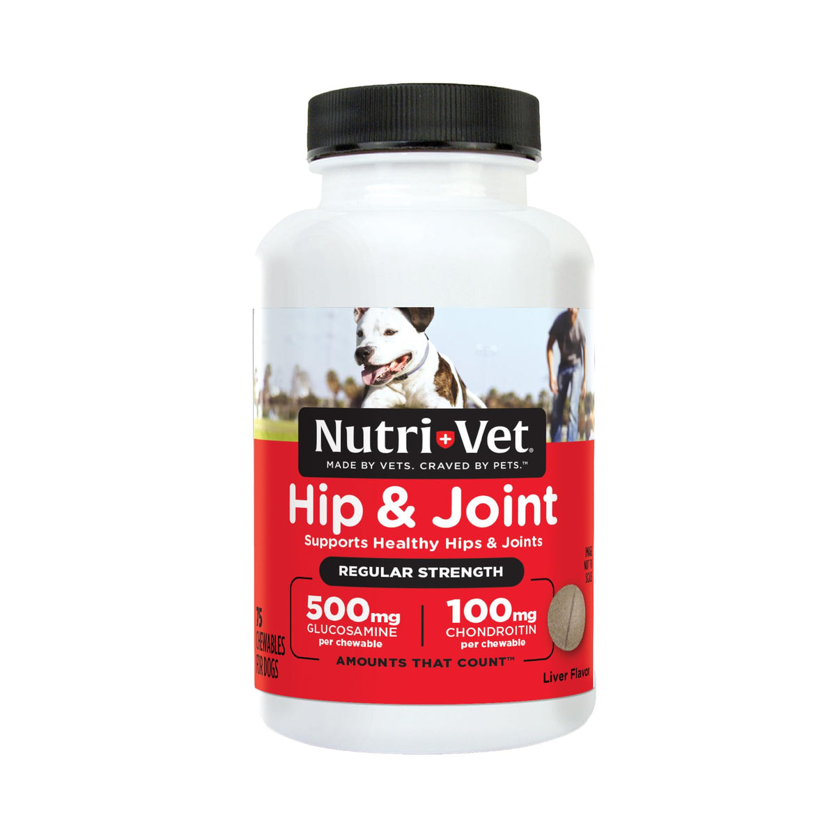 Nutri-Vet Hip & Joint Dog Supplement shown from the front.