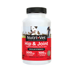 Nutri-Vet Hip & Joint Dog Supplement shown from the front.
