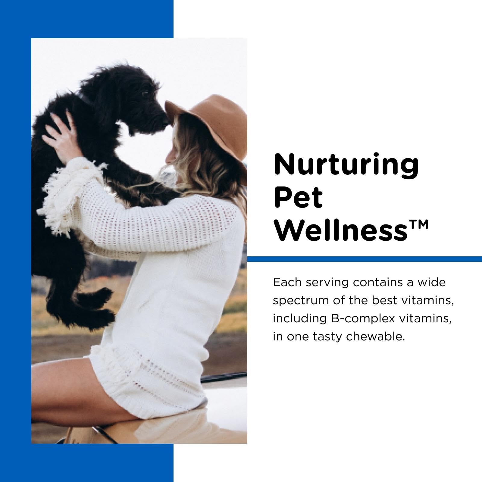 Nutri-Vet Puppy multivitamin chewable detail highlighting its tablet form.