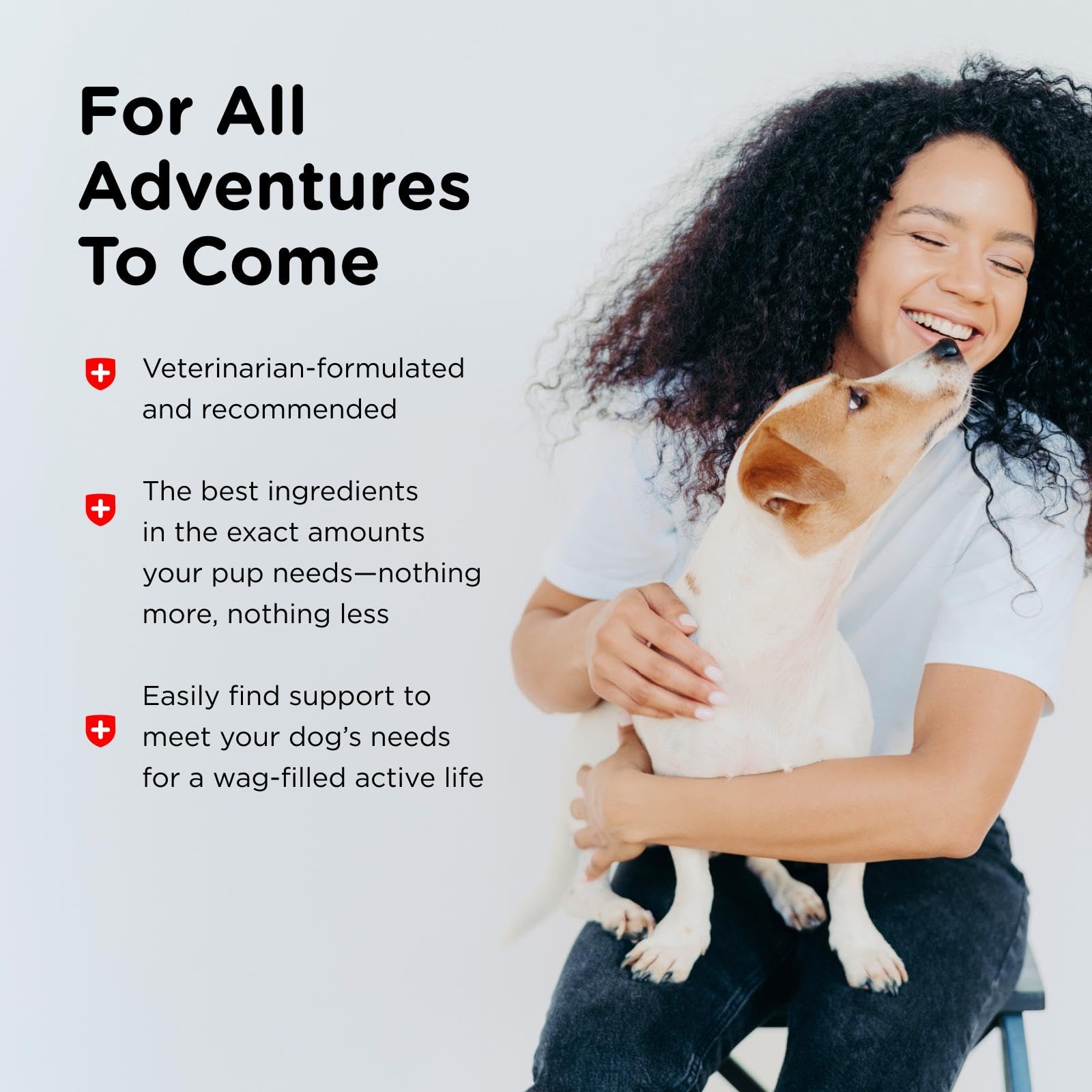 Nutri-Vet Puppy multivitamin formula presented for growing puppies.
