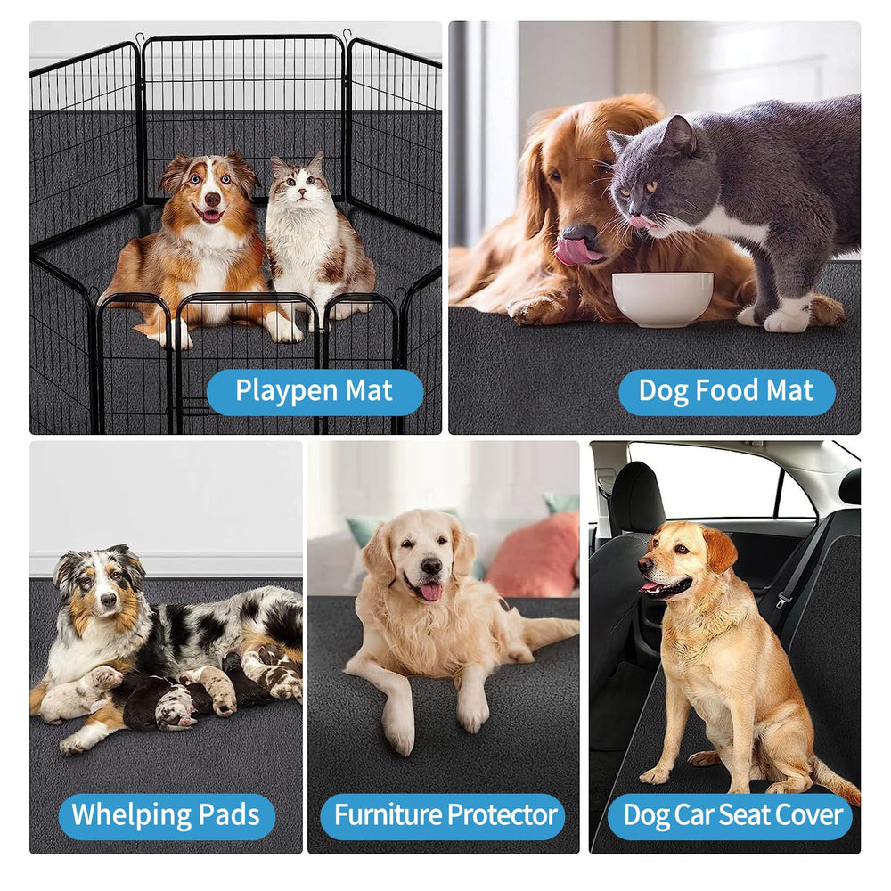 NYFITY dog crate mat liner showing the waterproof backing.