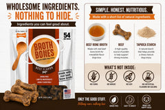 Nylabone Beef Broth Bones dog treats shown together as a product overview.