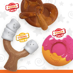 Nylabone Strong Chew Cute Dog Toy Bundle donut-shaped chew toy.