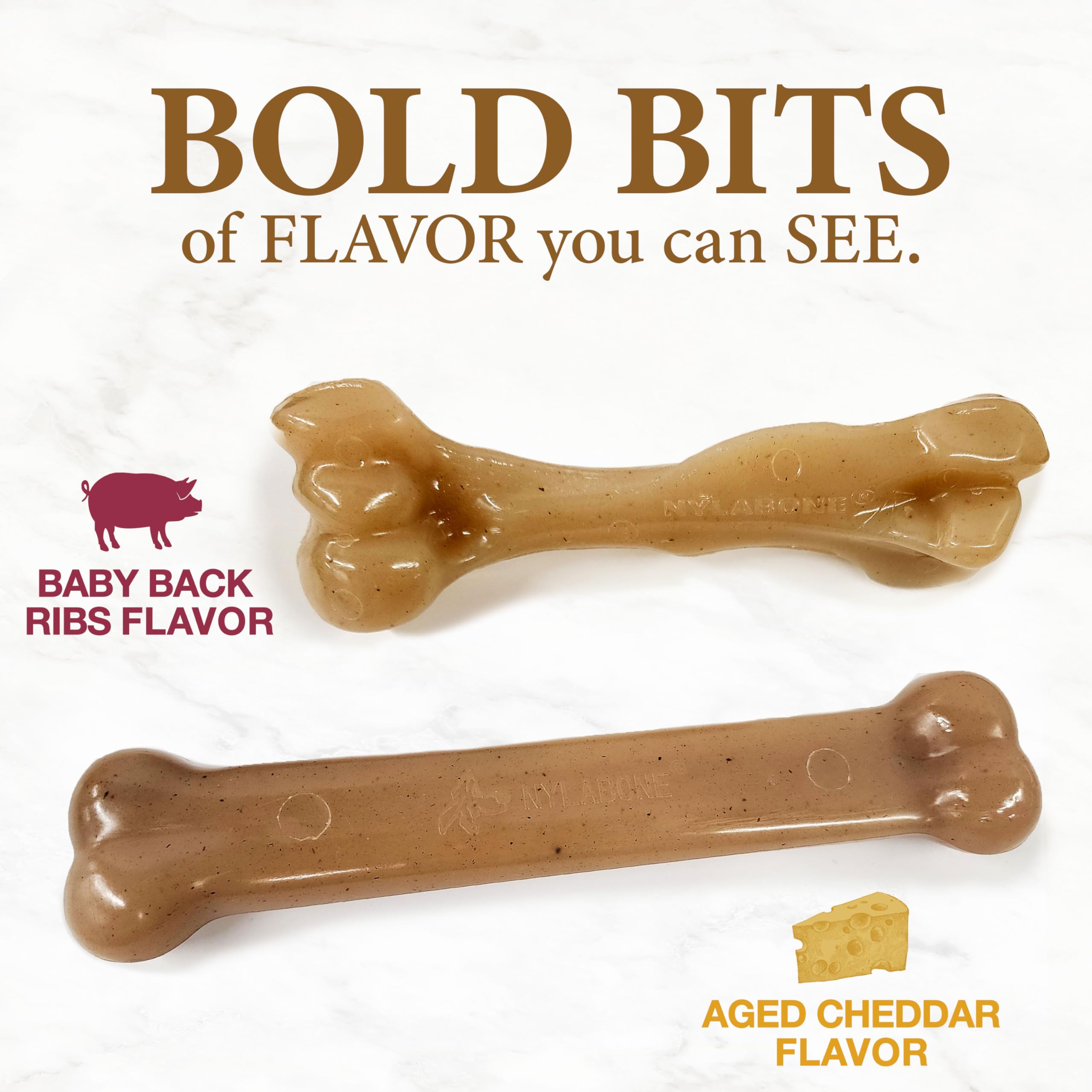 Close-up of the texture on a Nylabone Gourmet Style dog chew toy.