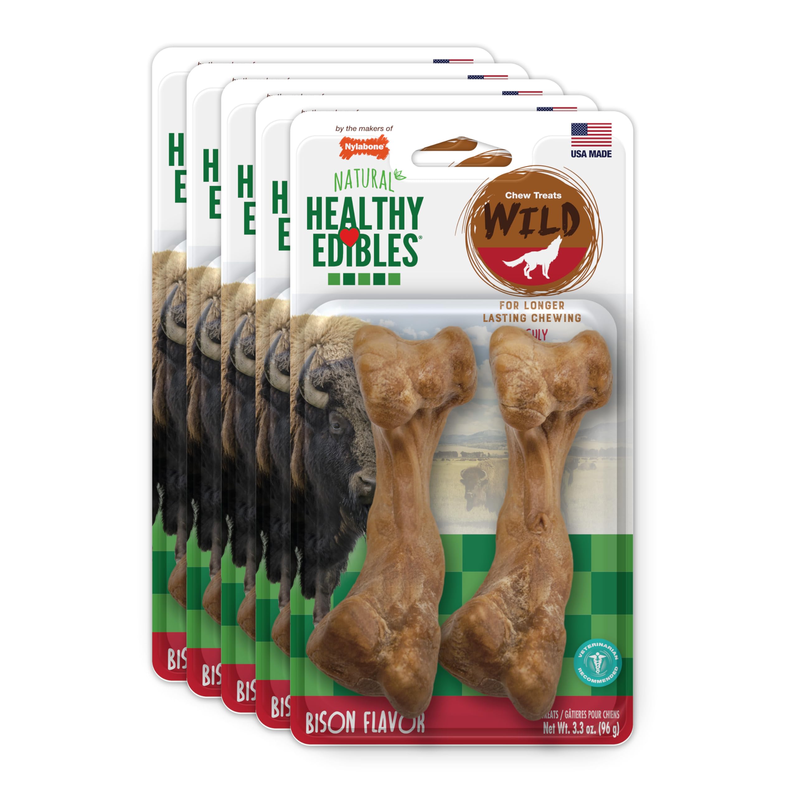 Nylabone Healthy Edibles dog chews shown with the front of the package.