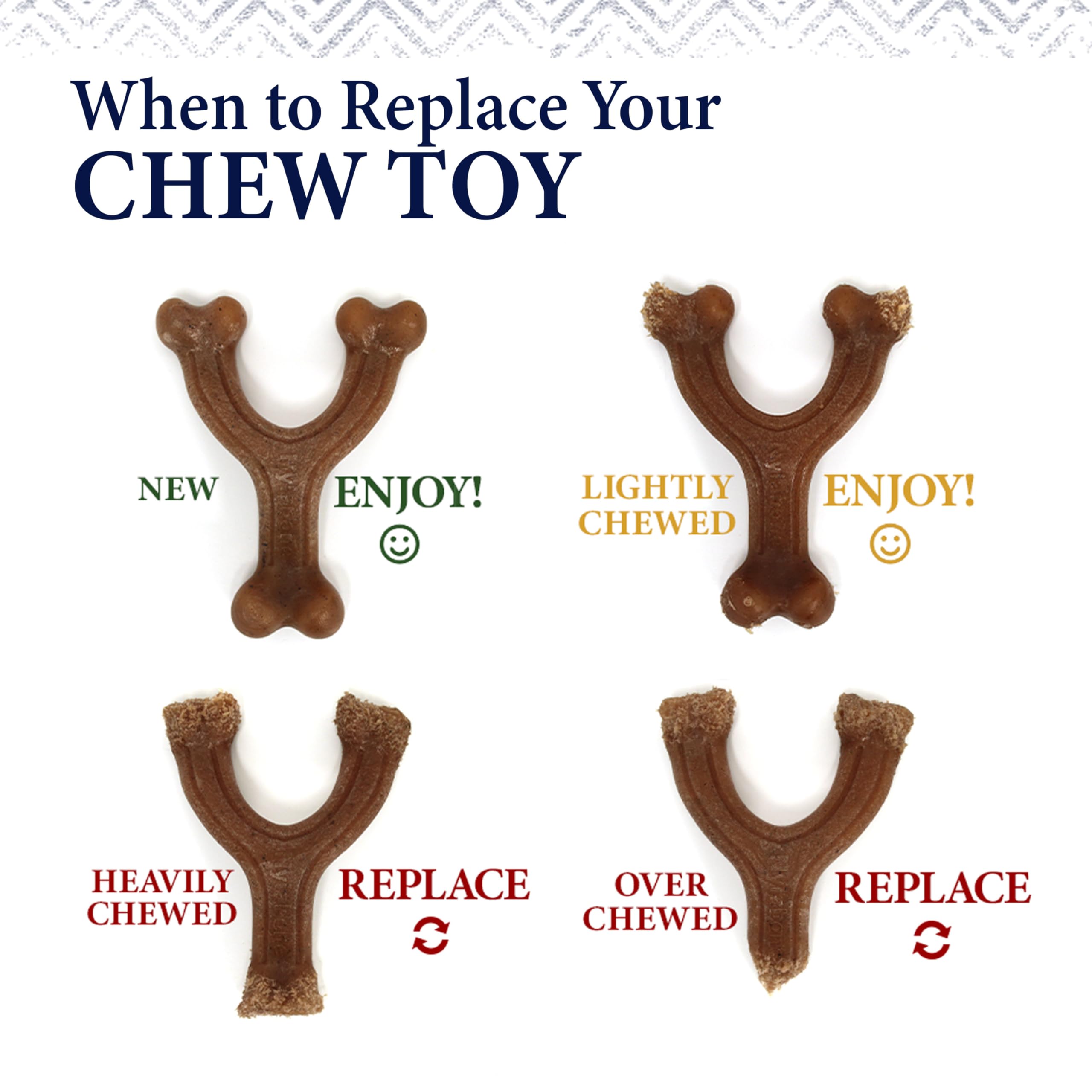 Nylabone Gourmet Style dog chew toys identified as made in the USA.