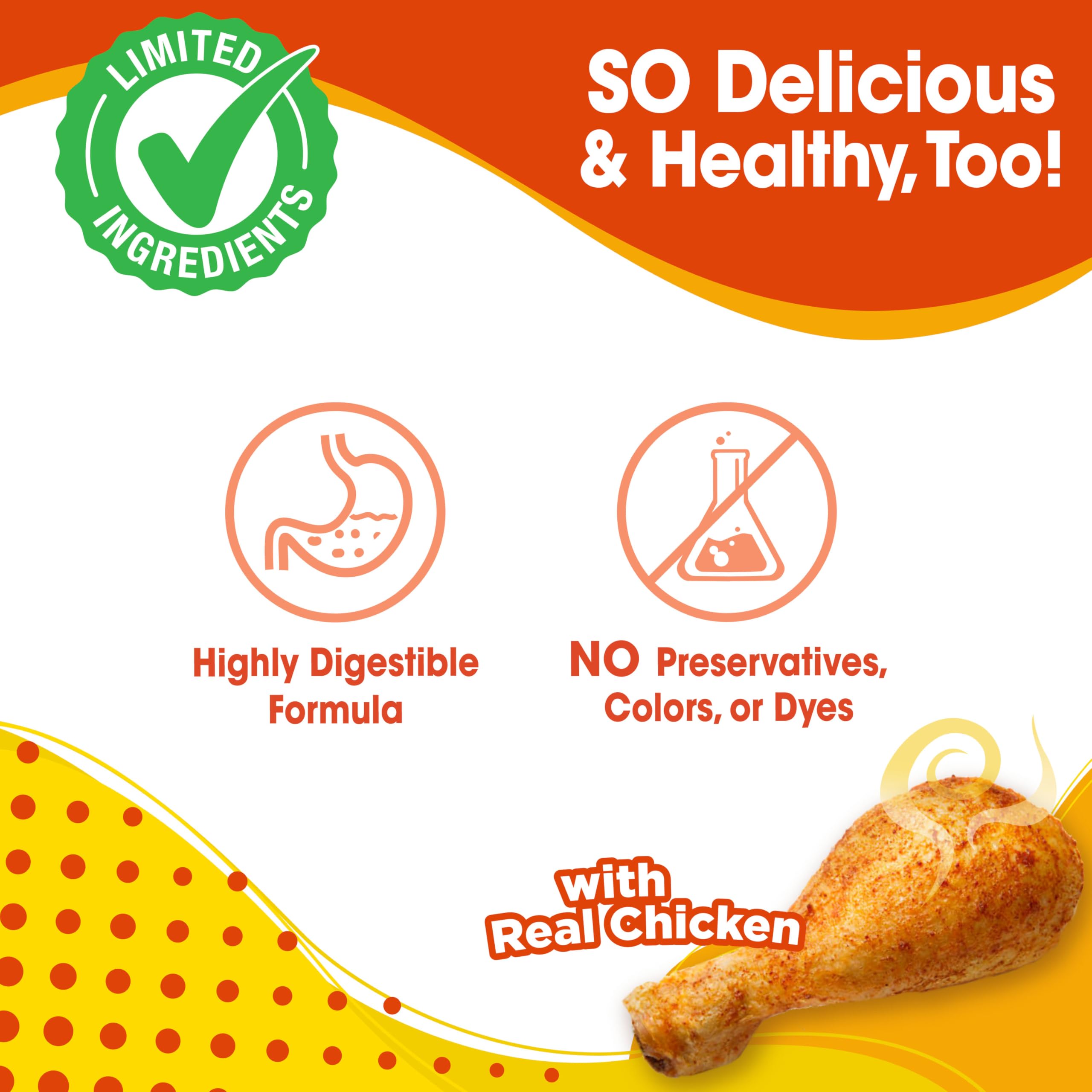 Nylabone Nubz dog treats package label with product details.