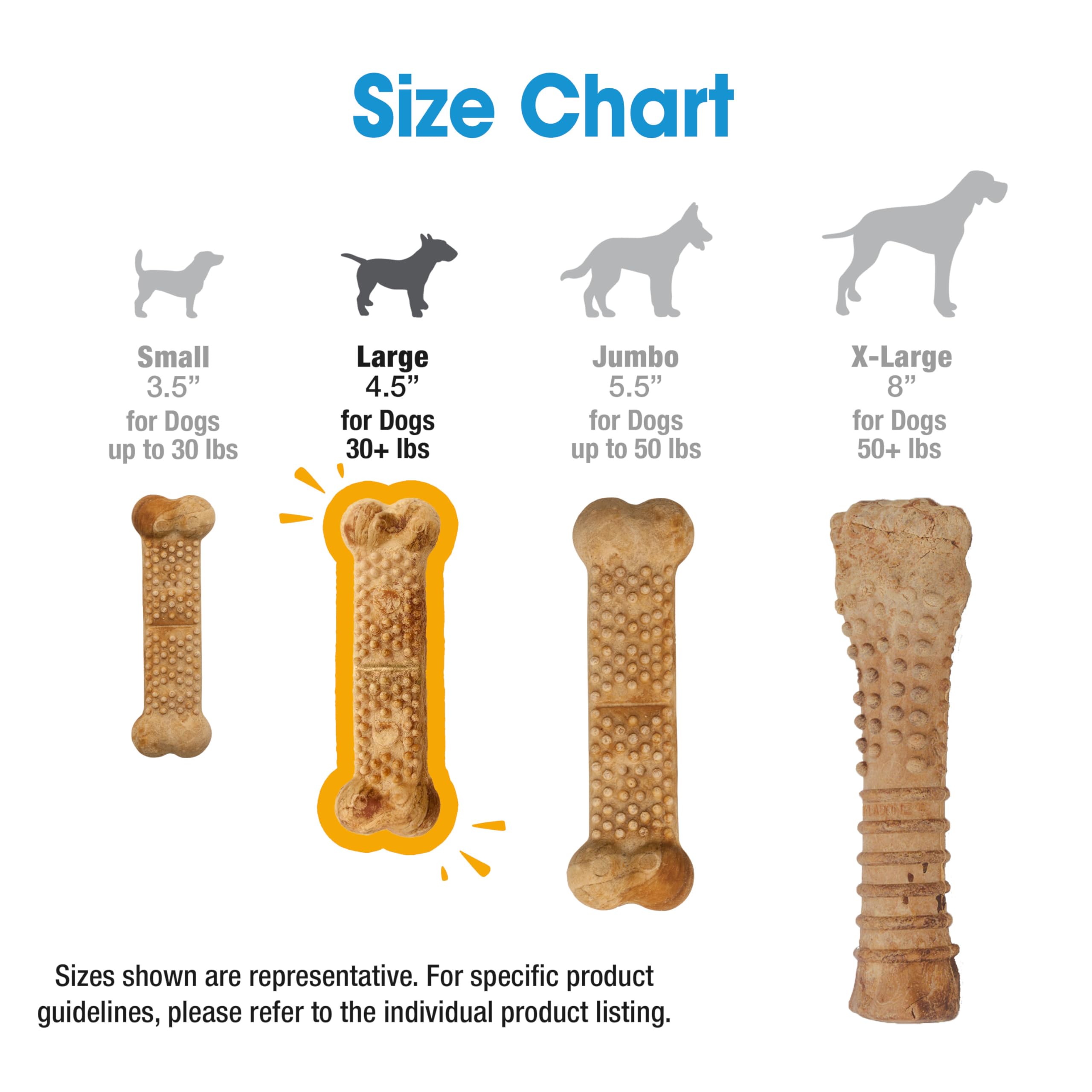 Side angle of Nylabone Nubz dog treats.