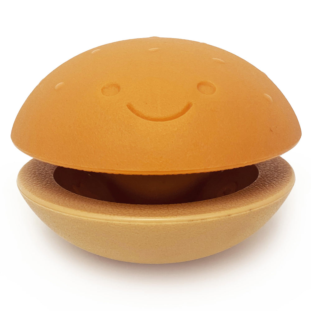 Nylabone Strong Chew Bun Treat Toy shown from the front.
