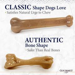 Nylabone Strong Chew Gourmet Style toy showing its visible flavor bits.