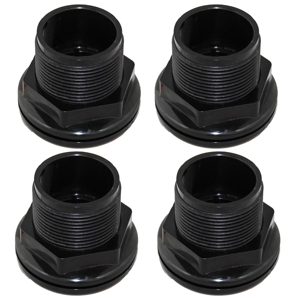 Odyssea bulkhead fitting shown from the front, highlighting its flange and stem.