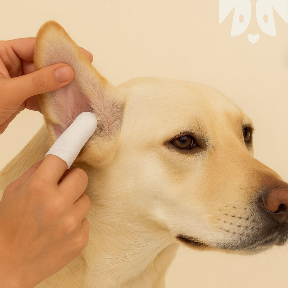 OH NORMAN! dog ear cleaning finger wipes shown as a 50-count pack.