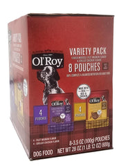 Ol' Roy wet dog food grilled chicken flavor pouch.