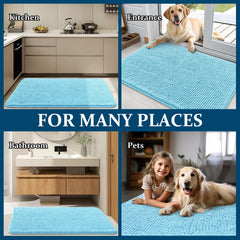 OLANLY Dog Door Mat shown in a car for a pet-use setting.