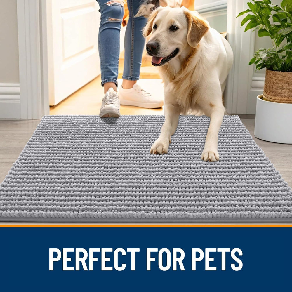 OLANLY dog door mat used as a soft crate liner.