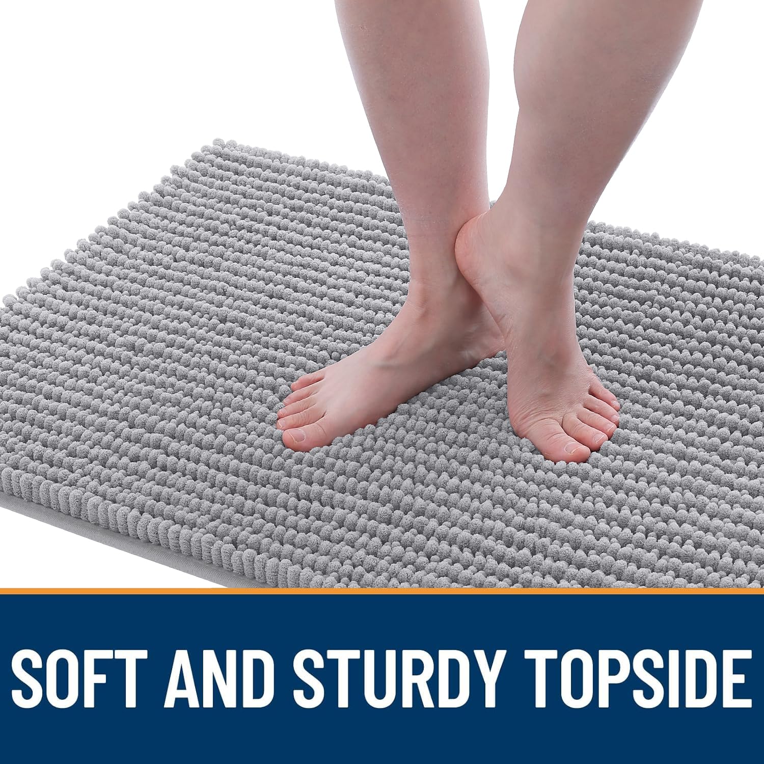 OLANLY dog door mat turned over to show its textured rubber base.