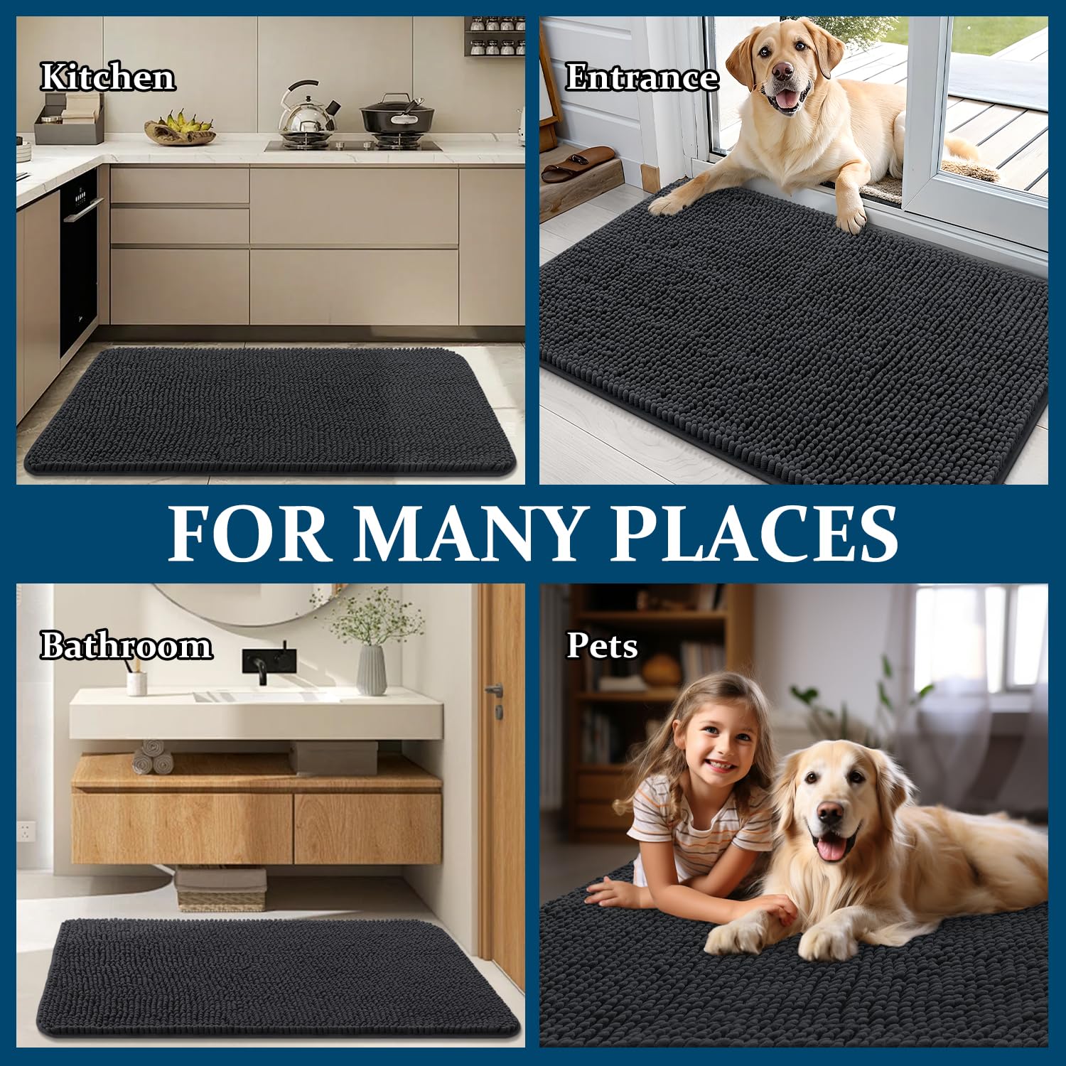 OLANLY Dog Door Mat shown after machine washing as part of its care routine.