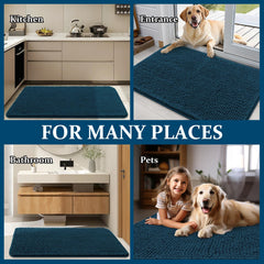 OLANLY Dog Door Mat shown being cleaned for ongoing use.