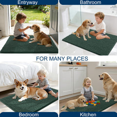 OLANLY Dog Door Mat being machine washed for care.