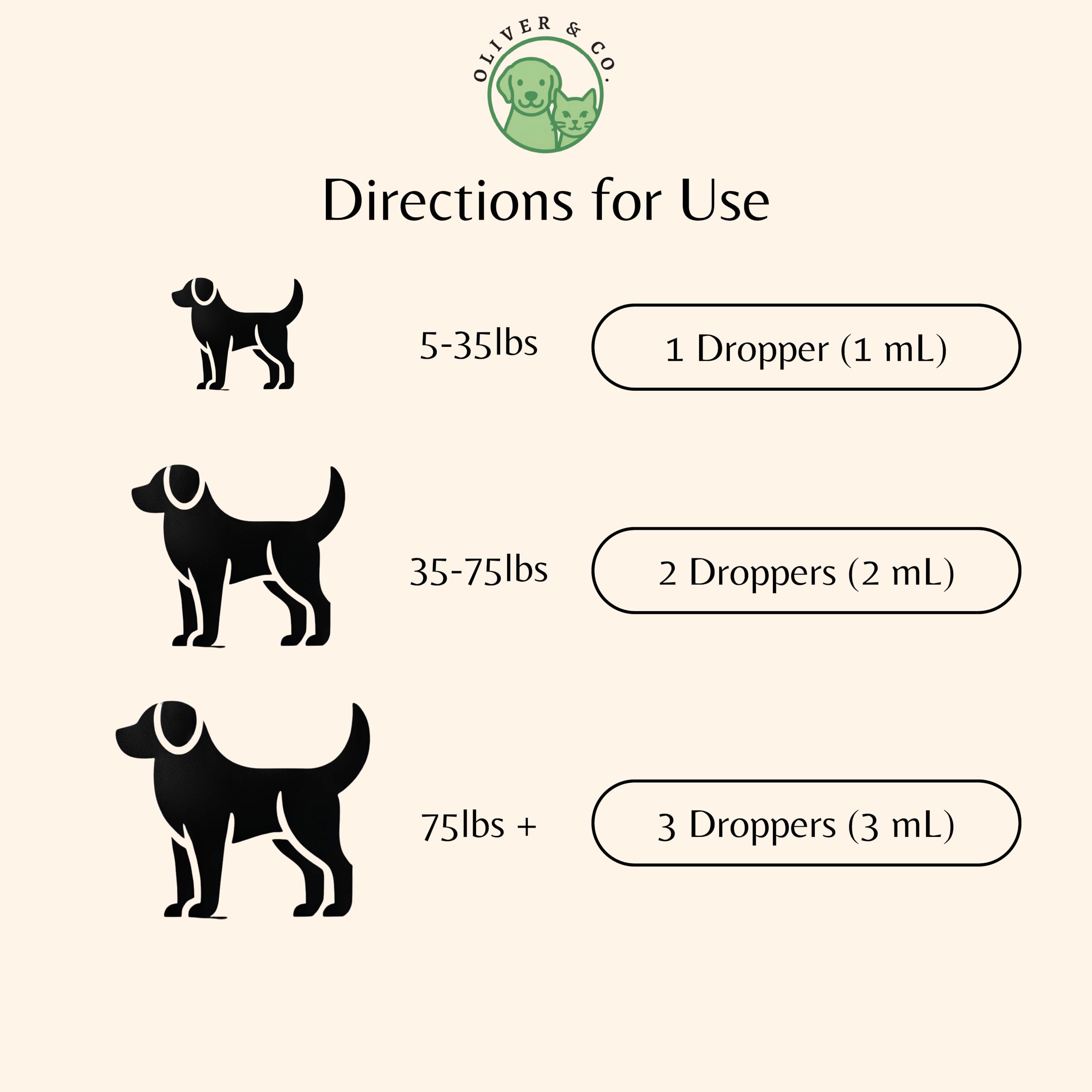 Oliver & Co. dog collagen tincture shown from an alternate angle.