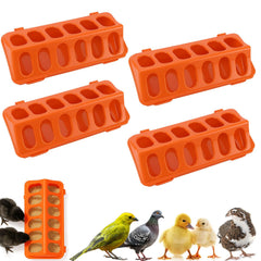 Oncpcare chick feeder four-pack shown from the front.