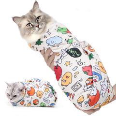 ondware cat grooming wrap shown from the front.
