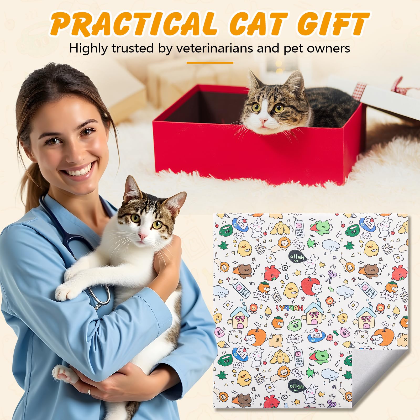 ondware cat grooming wrap with the included wrap shown.