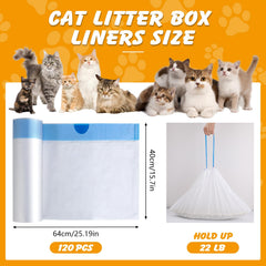 ondware cat litter bag drawstring closure shown in close-up.