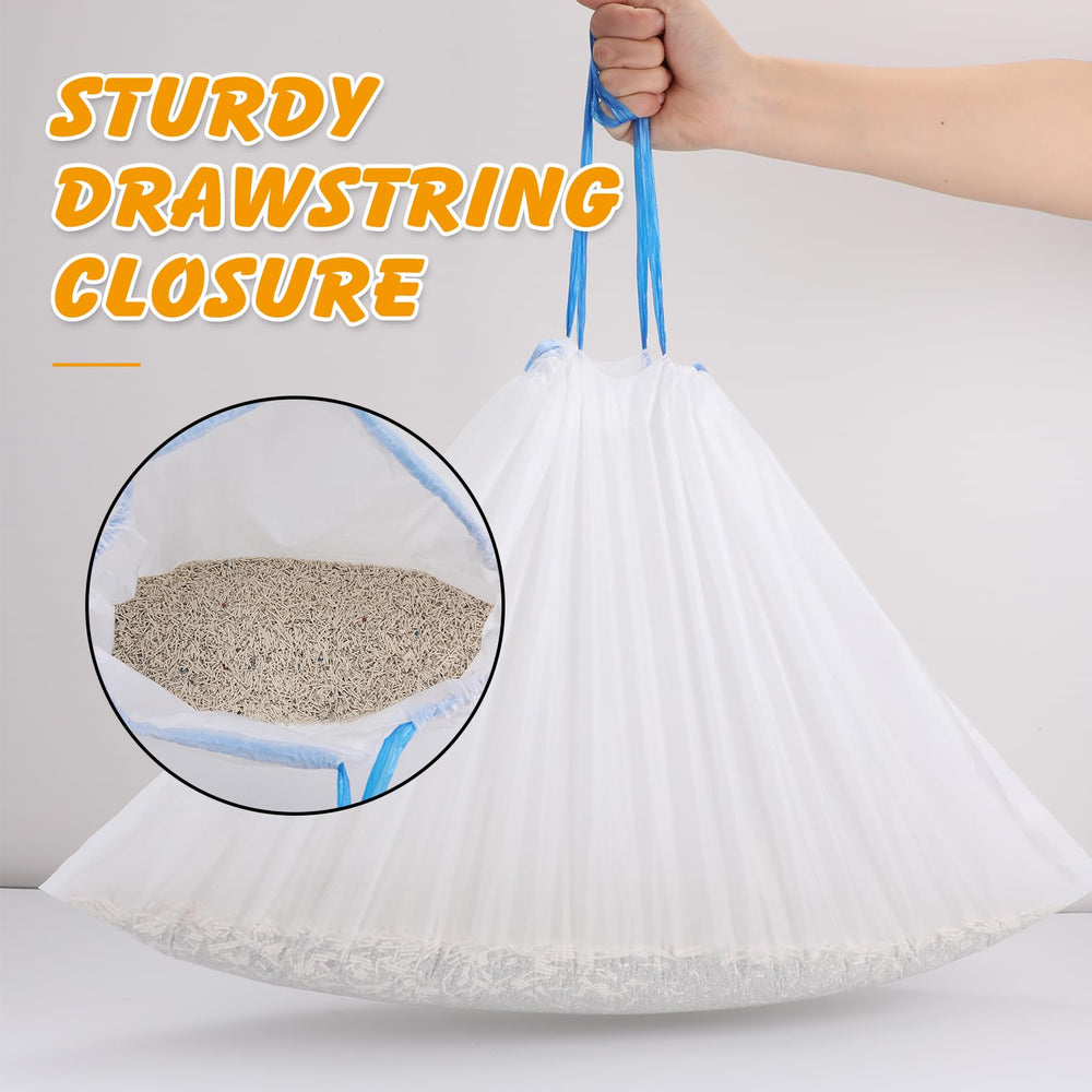 ondware cat litter bag reinforced side seam shown in detail.