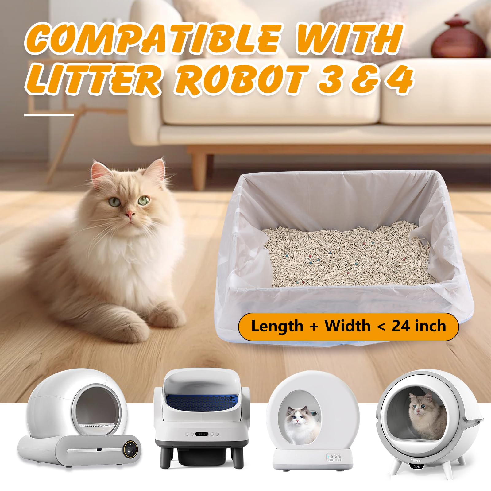 ondware cat litter bags arranged in their roll format.