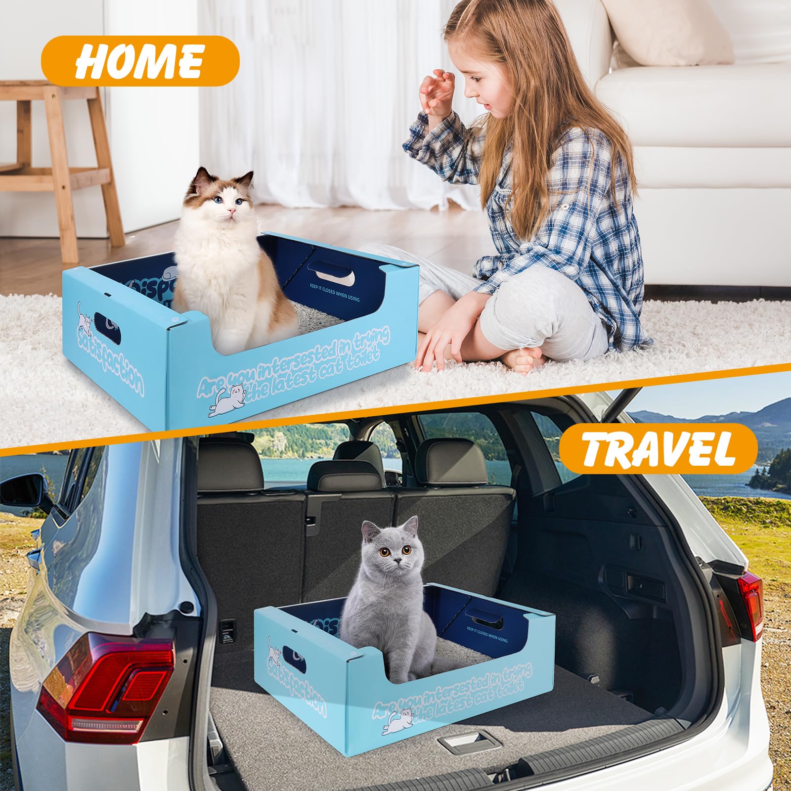Foldable scoop included with the Ondware disposable cat litter box set.
