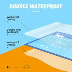 Close-up of the waterproof film on an Ondware disposable cat litter box.