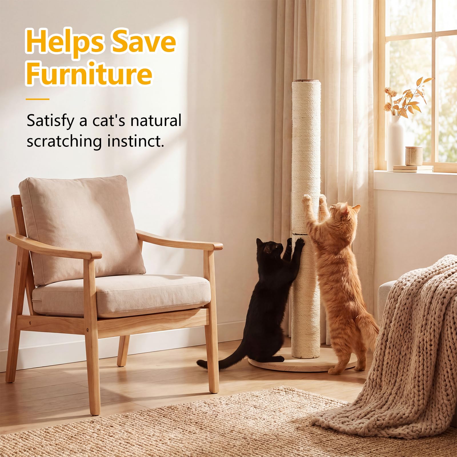 ondware replacement scratching post fitted to a compatible cat tower.