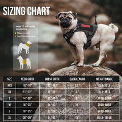 ONETIGRIS tactical dog harness close-up showing padding in the pressure areas.