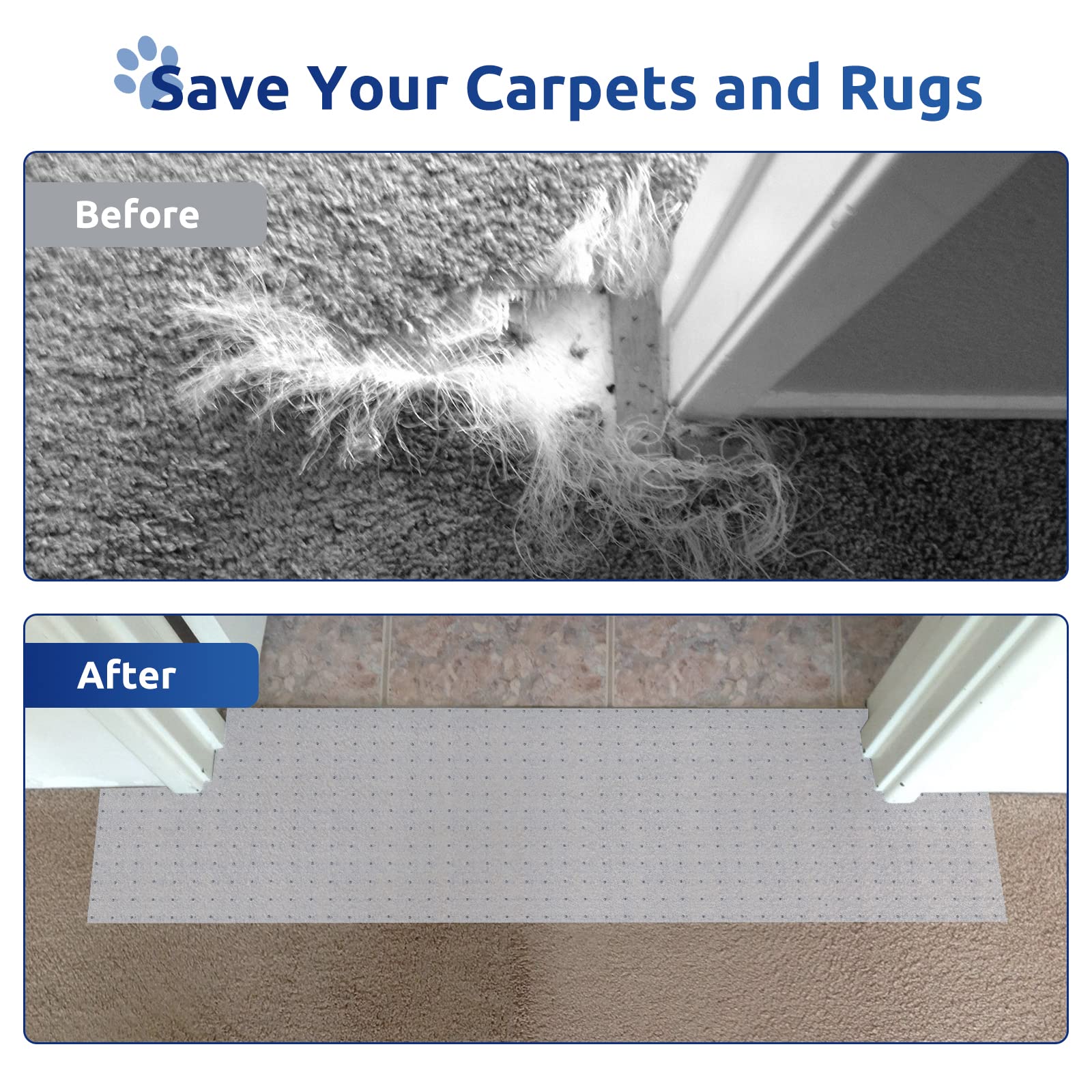 Oroonoko Carpet Protector shown trimmed for customized coverage.