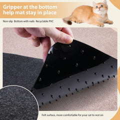 Oroonoko Carpet Protector for Pets with its felt surface shown close up.