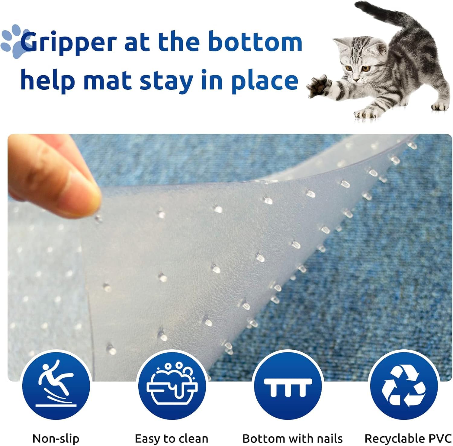 Oroonoko Carpet Protector detail showing the ribbed surface.