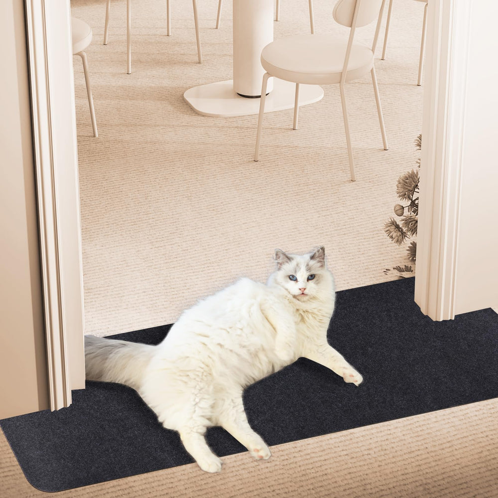 Oroonoko Carpet Protector for Pets shown rolled before flattening.