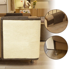 Oroonoko Cat Scratch Furniture Protector showing its brown fabric and sisal surface.