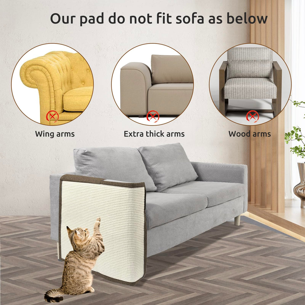 Oroonoko Cat Scratch Furniture Protector shown laid out to display its overall shape.