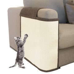 Oroonoko Cat Scratch Furniture Protector shown from the front in brown.