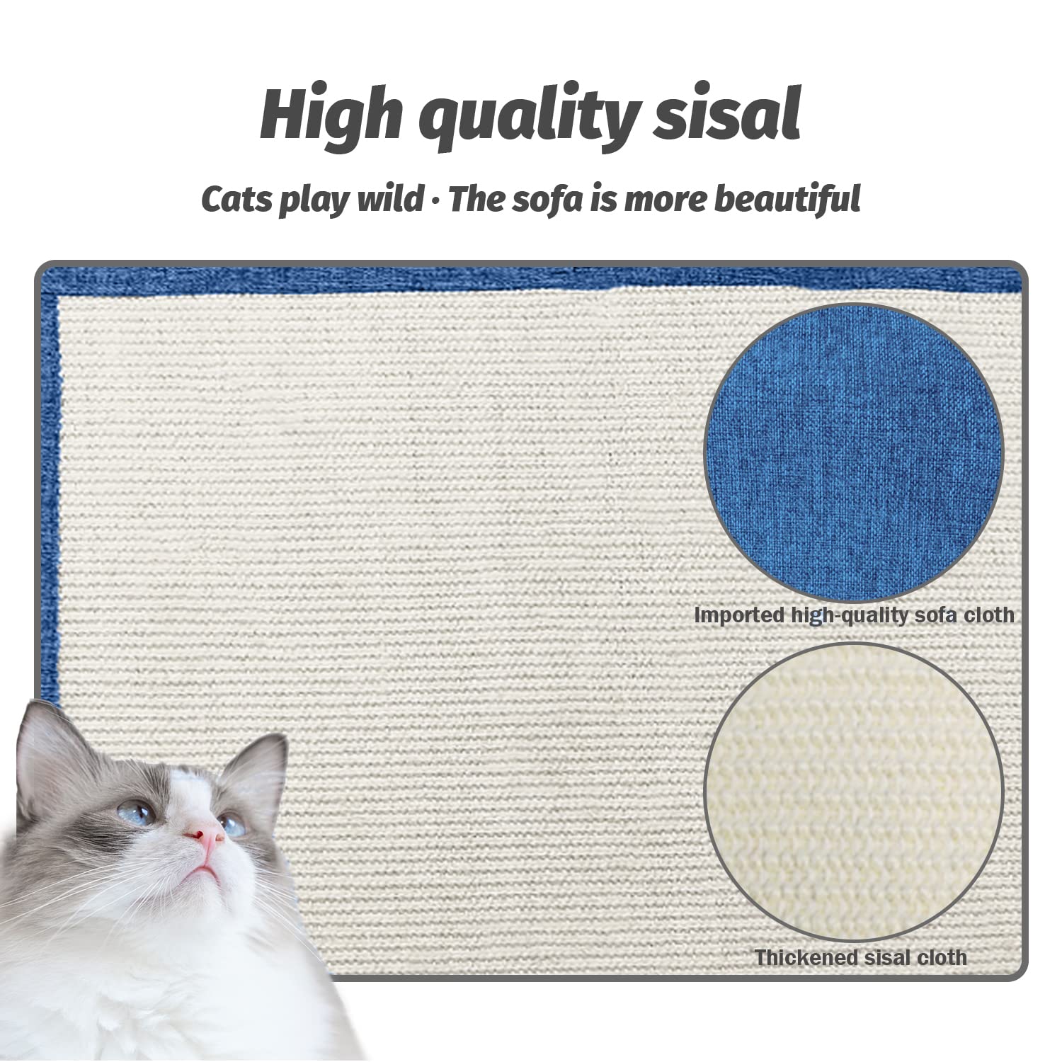 Oroonoko Cat Scratch Furniture Protector shown in its left-hand sofa position.