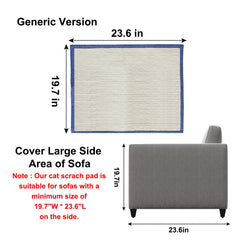 Oroonoko Cat Scratch Furniture Protector positioned on a sofa side.