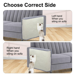 Oroonoko cat scratch protector showing its fastening strap and Velcro.