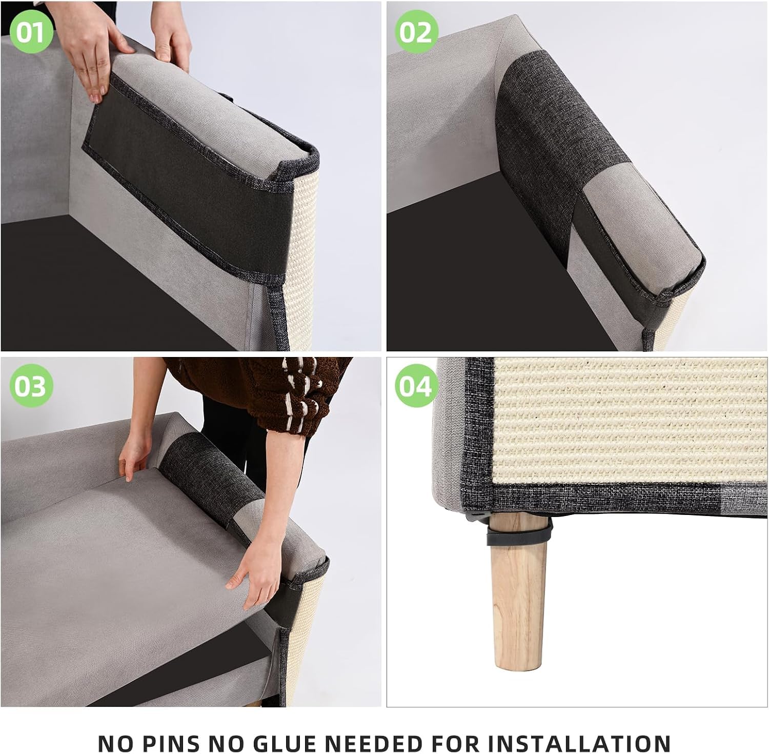Oroonoko Cat Sofa Protector covering the side area of a sofa.