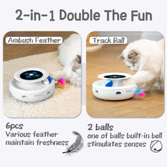 ORSDA cat toy with its spinning ball play feature.