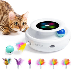 ORSDA interactive cat toy shown from the front.