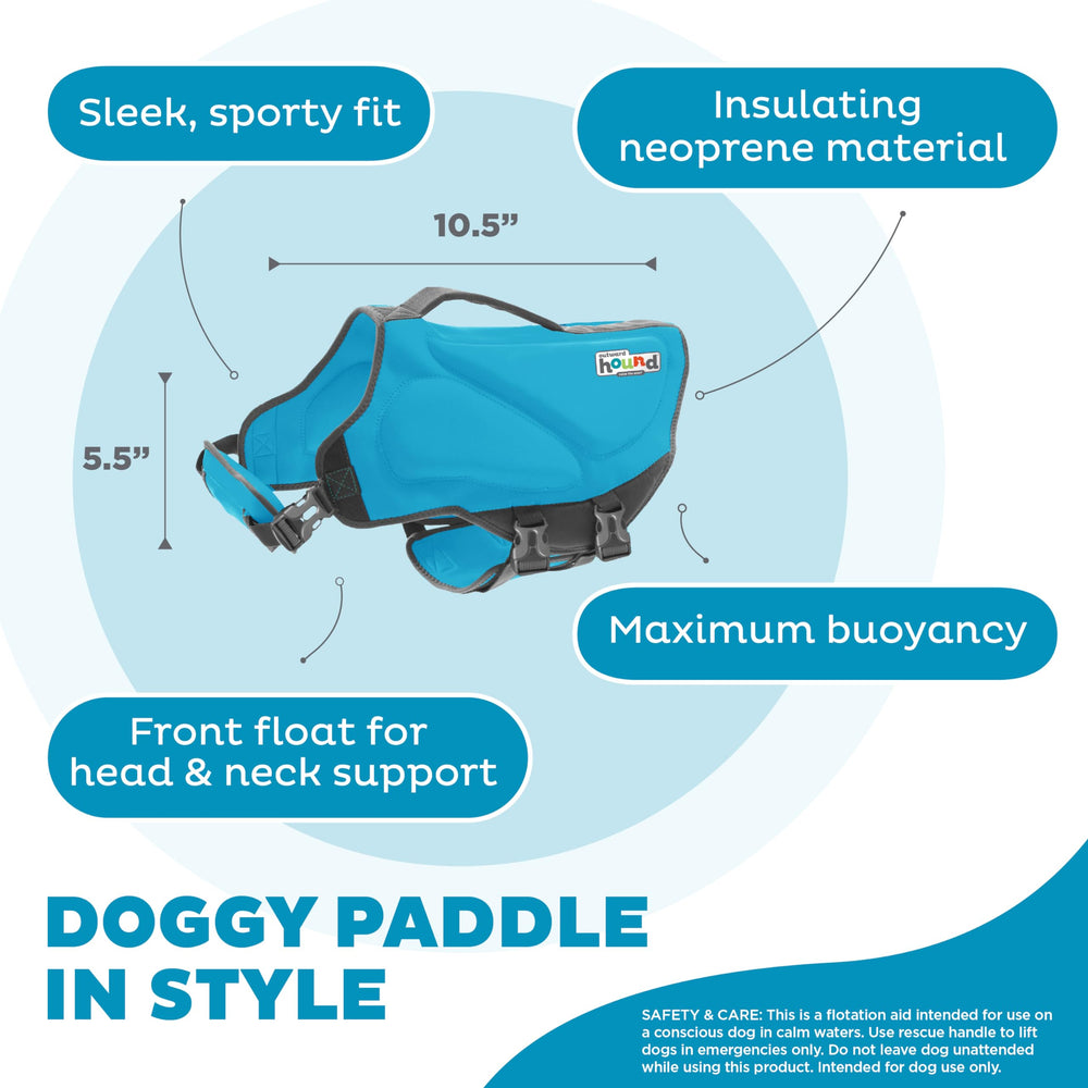 Outward Hound Dawson Dog Life Jacket showing the single top handle on the small size.